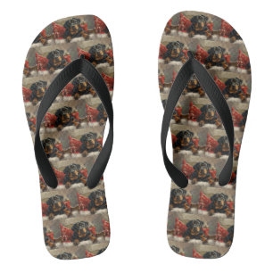 Chanclas Festividad de los Navidades de perro de Rottweiler