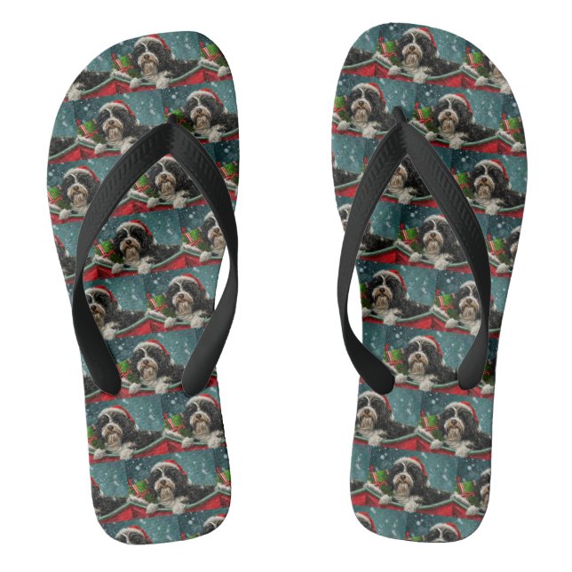 Chanclas Festividad de los Navidades tibetanos de perros te (Plantilla)