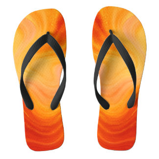 Chanclas Fiery Naranja Gold Marble Flip Flops