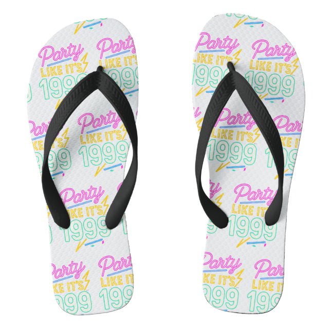 Chanclas Fiesta Como Si Fuera 1999®™ – Voltaje Neon (Plantilla)