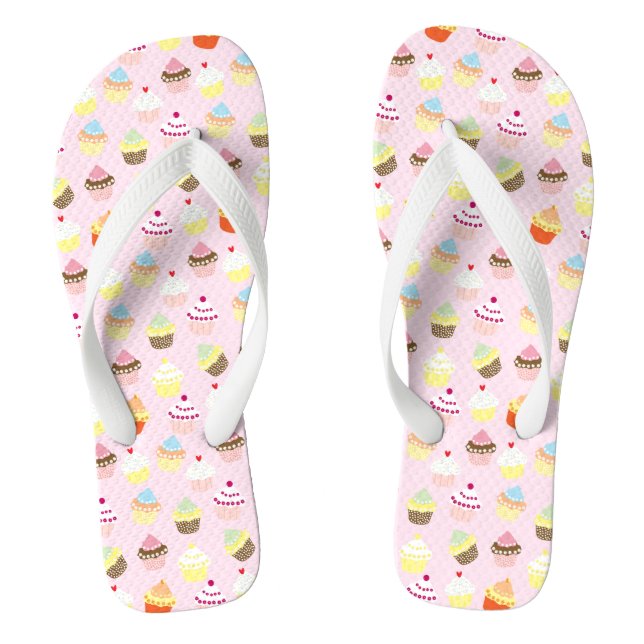 Chanclas Fiesta De Cupcake Flip Flops (Plantilla)