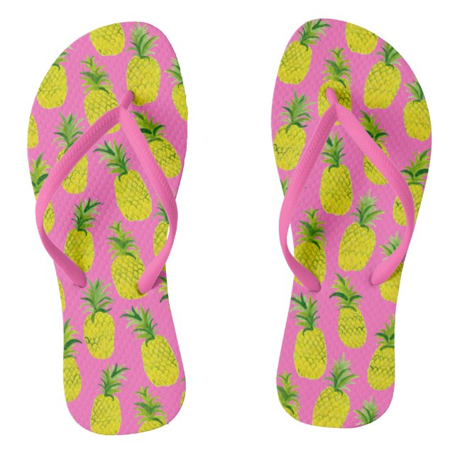 Chanclas Fiesta de piña Flip Flops rosa (Plantilla)