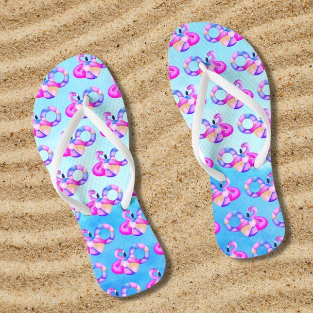 Chanclas Fiesta de piscina de verano Flamingo (Subido por el creador)