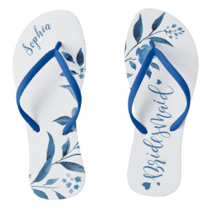 Chanclas Fiesta floral azul de boda bridesmaid flor flor fl