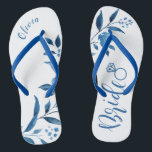 Chanclas Fiesta floral de boda azul dulce floral copos de l<br><div class="desc">Brida azul dulce floral para que la novia sea,  grandes regalos personalizados de fiesta nupcial.</div>