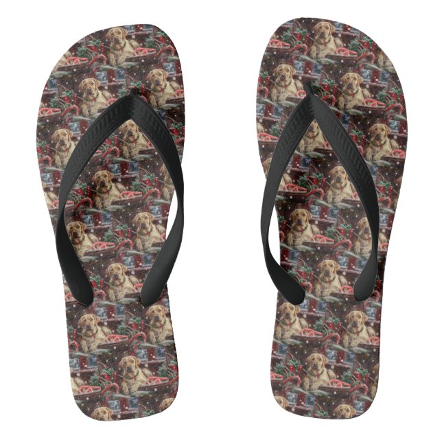Chanclas Fiesta Navideña del Perro Labrador (Plantilla)