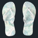 Chanclas Fiesta nupcial de bodas de arena y palmeras<br><div class="desc">Ramas de palmeras acuáticas y un lavabo de arena con acentos azul playa. Un diseño moderno, elegante y a la vez resplandeciente. Gran equipo para tu fiesta de novias. Pueden quitarse los zapatos y bailar toda la noche. Los meten en la bolsa de bonito de la colección. Los usarán una...</div>