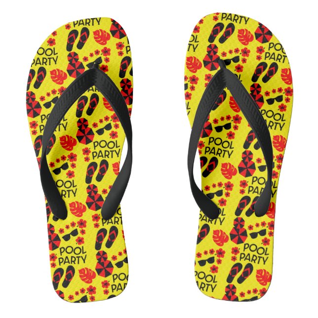 Chanclas Fiestas de la piscina de verano (Plantilla)