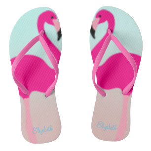 Chanclas Flamencos rosados adorables enamorados