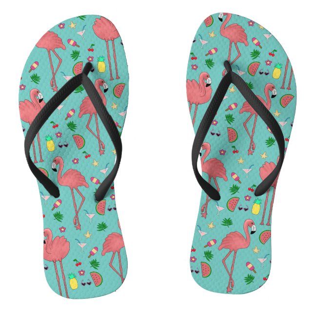 Chanclas Flamencos y el tema del verano - Azul (Plantilla)