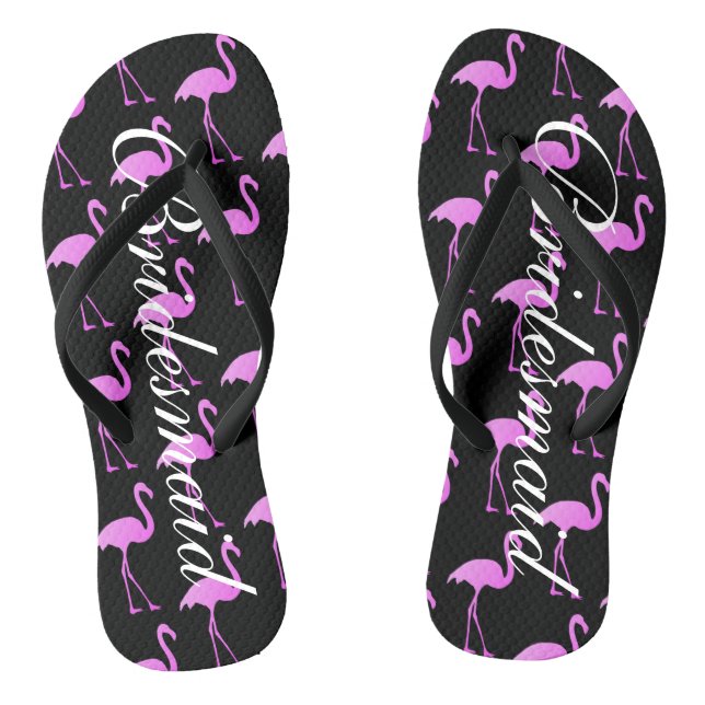 Chanclas Flamingo beach bodas flip flops para damas de novi (Plantilla)
