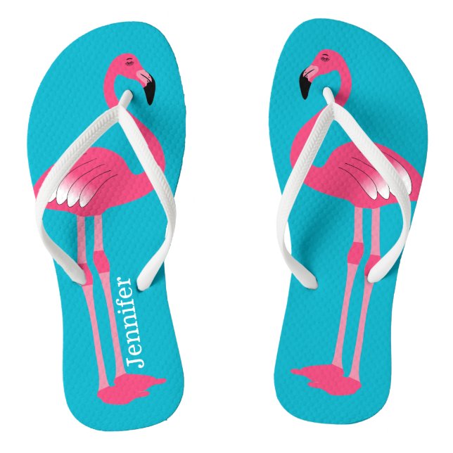 Chanclas Flamingo rosa Flip Flops personalizado (Plantilla)