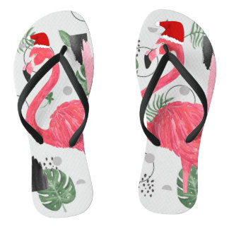 Chanclas Flamingo Santa, Navidades en julio, Santa Hat