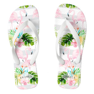 CHANCLAS FLAMINGOS DE PINK PINK, TEMA TROPICAL