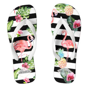 CHANCLAS FLAMINGOS DE PINK PINK, TEMA TROPICAL