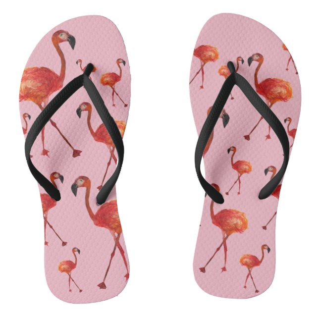 Chanclas Flamingos rosados de giro (Plantilla)
