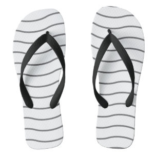 Chanclas Flechas de giro de patrón de onda blanca gris