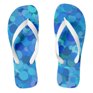 Chanclas Flechas de giro de puntos azules