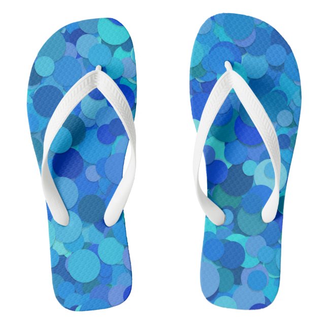 Chanclas Flechas de giro de puntos azules (Plantilla)