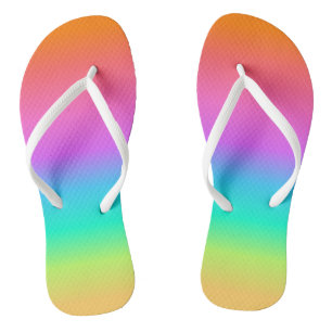 Chanclas Flechas de giro gradiente del arcoiris pastel