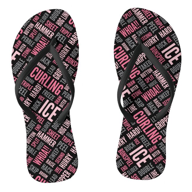 Chanclas Flechas de labio para curar - Negro y rosa (Plantilla)