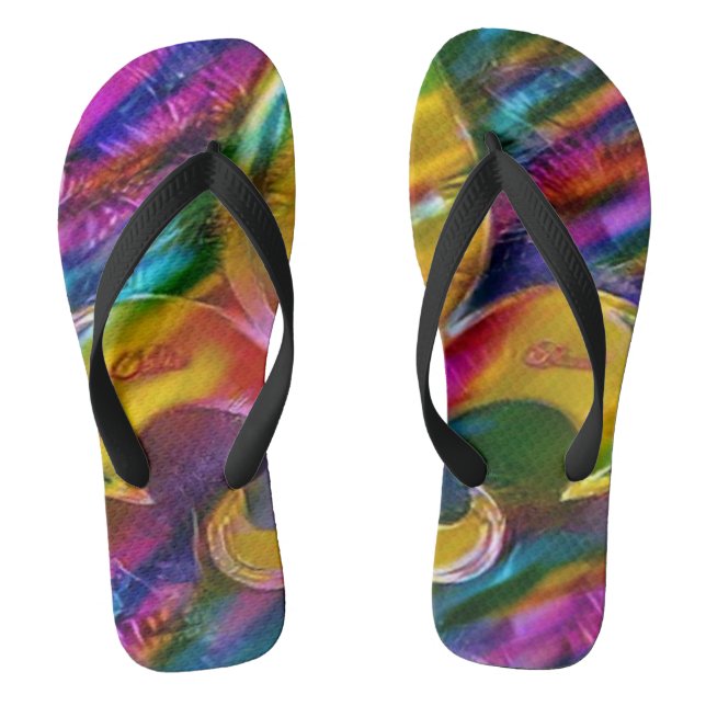 Chanclas Fleur De Lis Flip Flops (Plantilla)