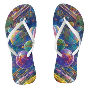 Chanclas Flip de la carrera espacial