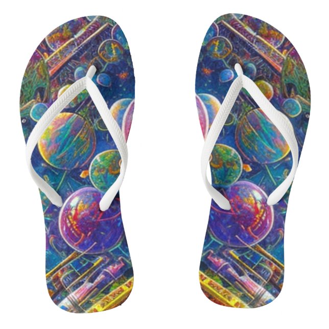 Chanclas Flip de la carrera espacial (Plantilla)