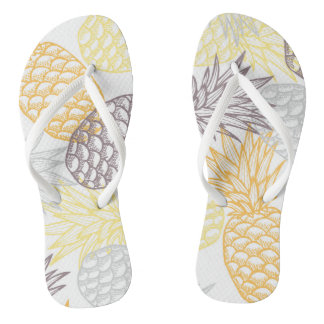 Chanclas Flip de piña dorada