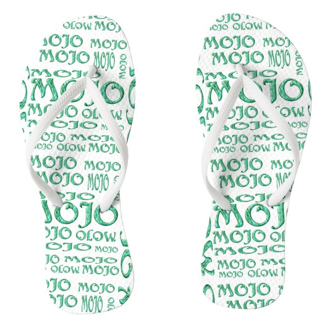 Chanclas Flip flameado blanco mojo (Plantilla)