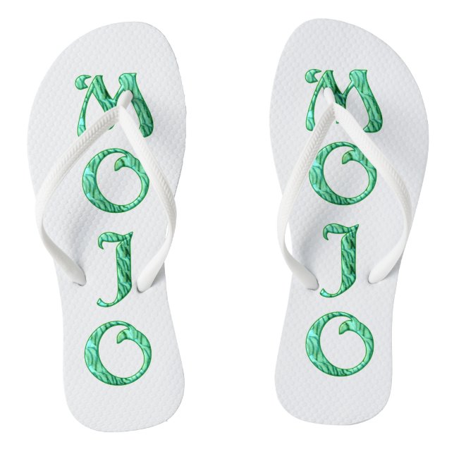 Chanclas Flip flameado blanco mojo (Plantilla)