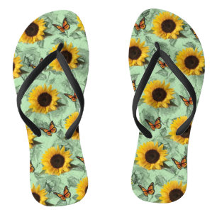 Chanclas Flip Flip Flops de mariposa de girasol