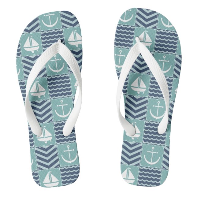 Chanclas Flip Flip Flops Nautical (Plantilla)