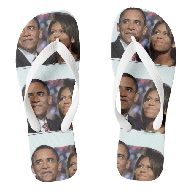Chanclas Flip fllip de BARACK Y MICHELLE OBAMA (Plantilla)