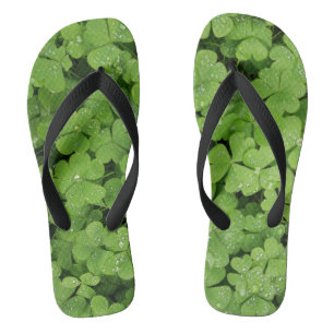Chanclas Flip fllip de hierba de shamrock verde
