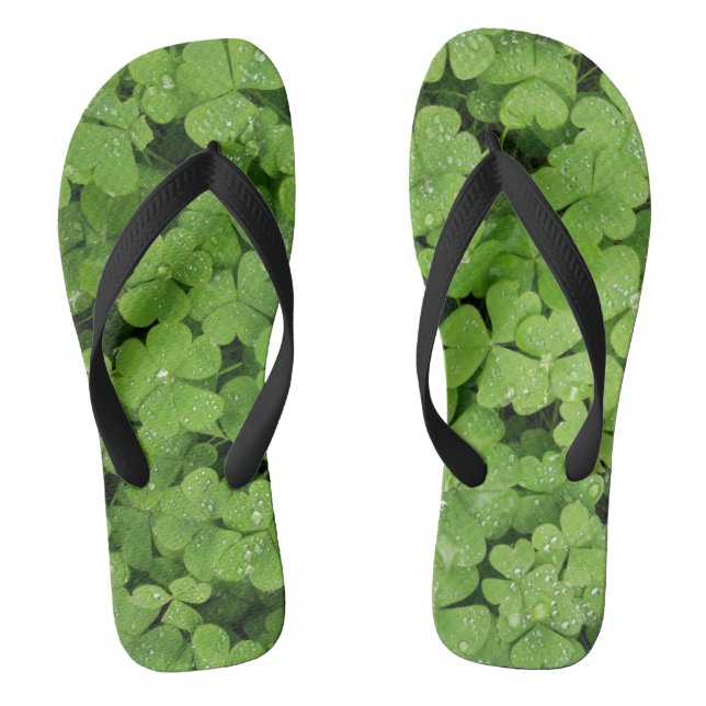 Chanclas Flip fllip de hierba de shamrock verde (Plantilla)