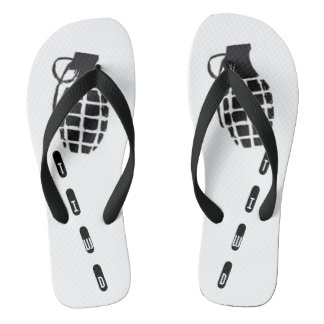 Chanclas Flip-flop de granada blanca y negra