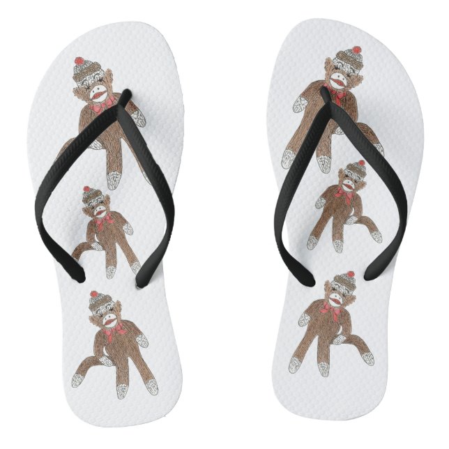 Chanclas Flip Flop de mono de sock (Plantilla)