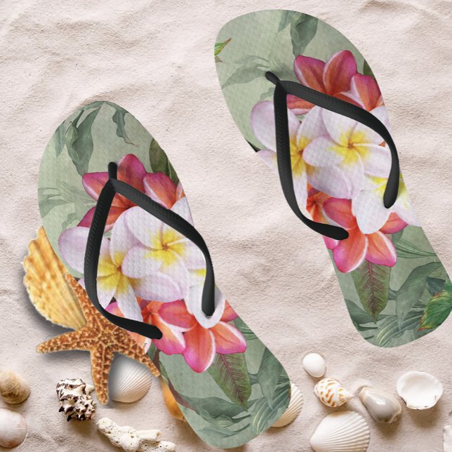 Chanclas Flip Flop de plumeria de Hawái (Subido por el creador)