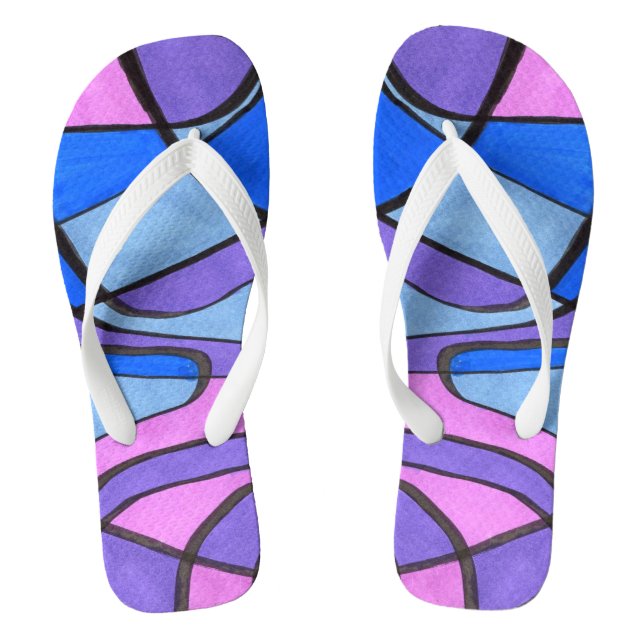Chanclas Flip-flops abstracto de "Guay Morning". (Plantilla)