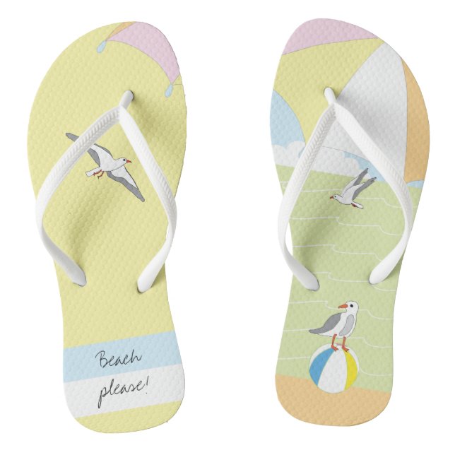 Chanclas Flip-Flops adulto "Beach Please" Flip Flops (Plantilla)