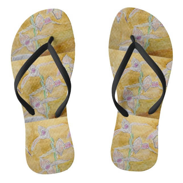 Chanclas Flip Flops adulto con diseño botánico (Plantilla)