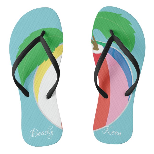 Chanclas Flip-Flops adultos "Beachy Keen/Beachball" (Plantilla)