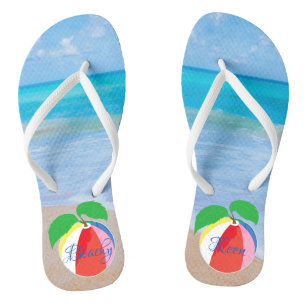 Chanclas Flip-Flops adultos "Beachy Keen/Ocean, Beachball"