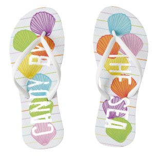 Chanclas Flip-Flops adultos "Coloridas conchas 3 cerca del 