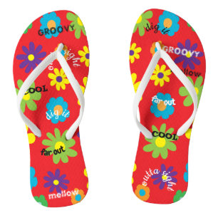 Chanclas Flip-Flops adultos "Groovy Flowers" Flip Flops