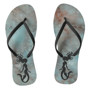 Chanclas Flip-flops adultos"Inkblots Bluish Naranjas Sirena