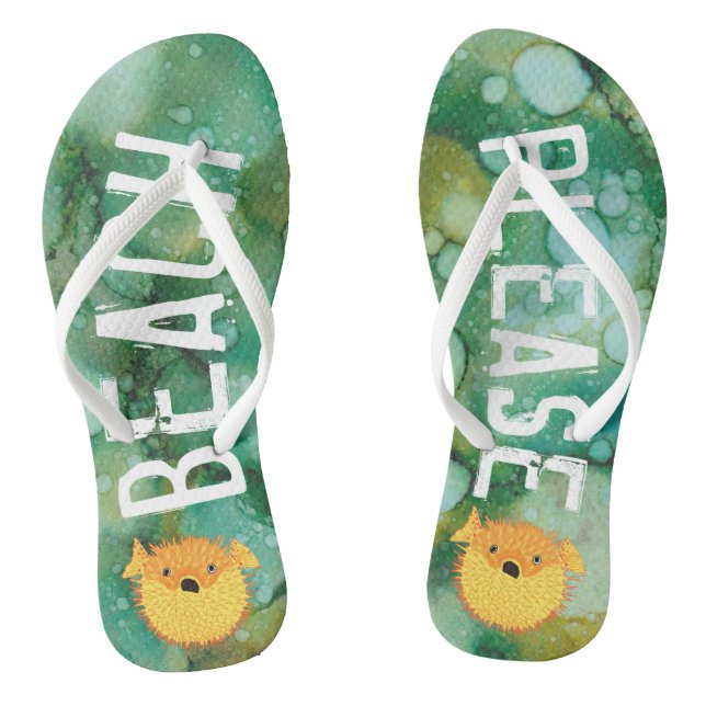 Chanclas Flip-flops adultos "Inkblots Gold Dusts Fish" (Plantilla)