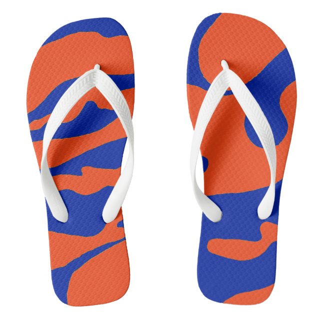 Chanclas Flip Flops azul y Naranja (Plantilla)