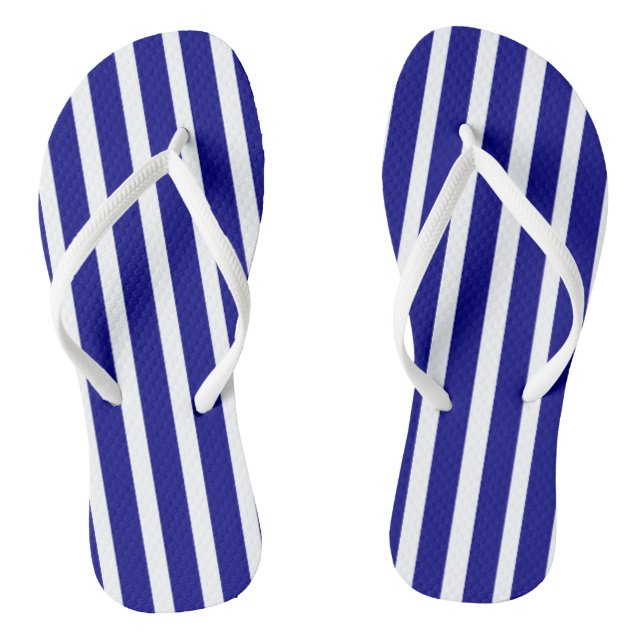 Chanclas Flip Flops Banda azul y blanca (Plantilla)